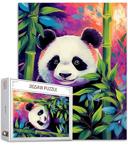 Amazon.com: Schmidt Spiele 57380 Panda Family at Waterfall 500